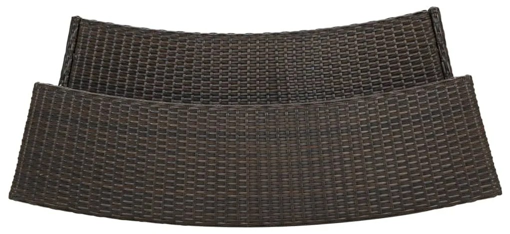 5 pcs conjunto de bar para jardim com almofadões castanho