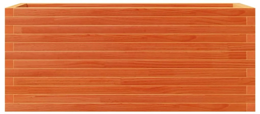 Vaso/floreira de jardim 110x40x46 cm pinho maciço castanho mel