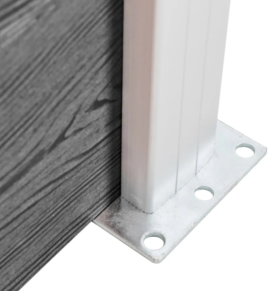 Painel de vedação para jardim 353x106 cm WPC cinzento