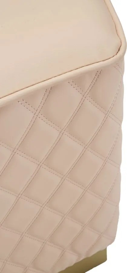 BANCO PENTAGONAL SHARON 35X35X38 CM ROSA E DOURADO