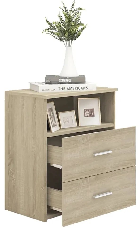 Mesa de cabeceira 50x32x60 cm cor carvalho sonoma