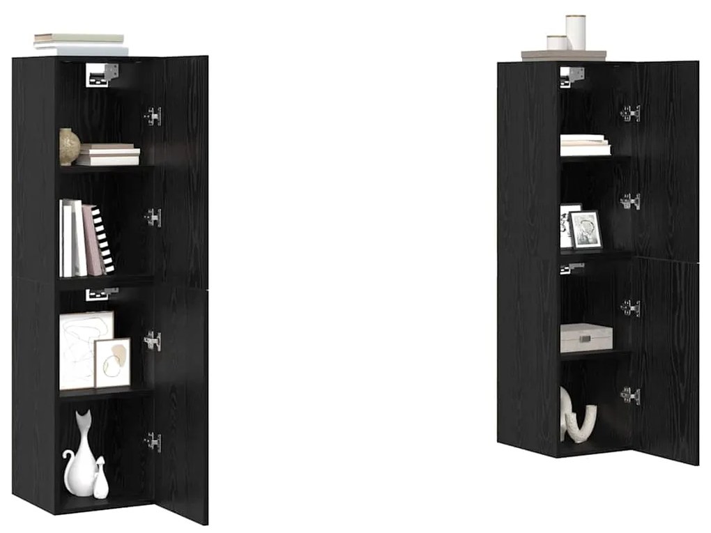 Conjunto de móvel de TV 4 pcs Carvalho preto 30.5 x 30 x 60 cm
