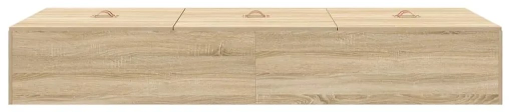 Cama de Armazenamento em Carvalho Sonoma 90x190 cm