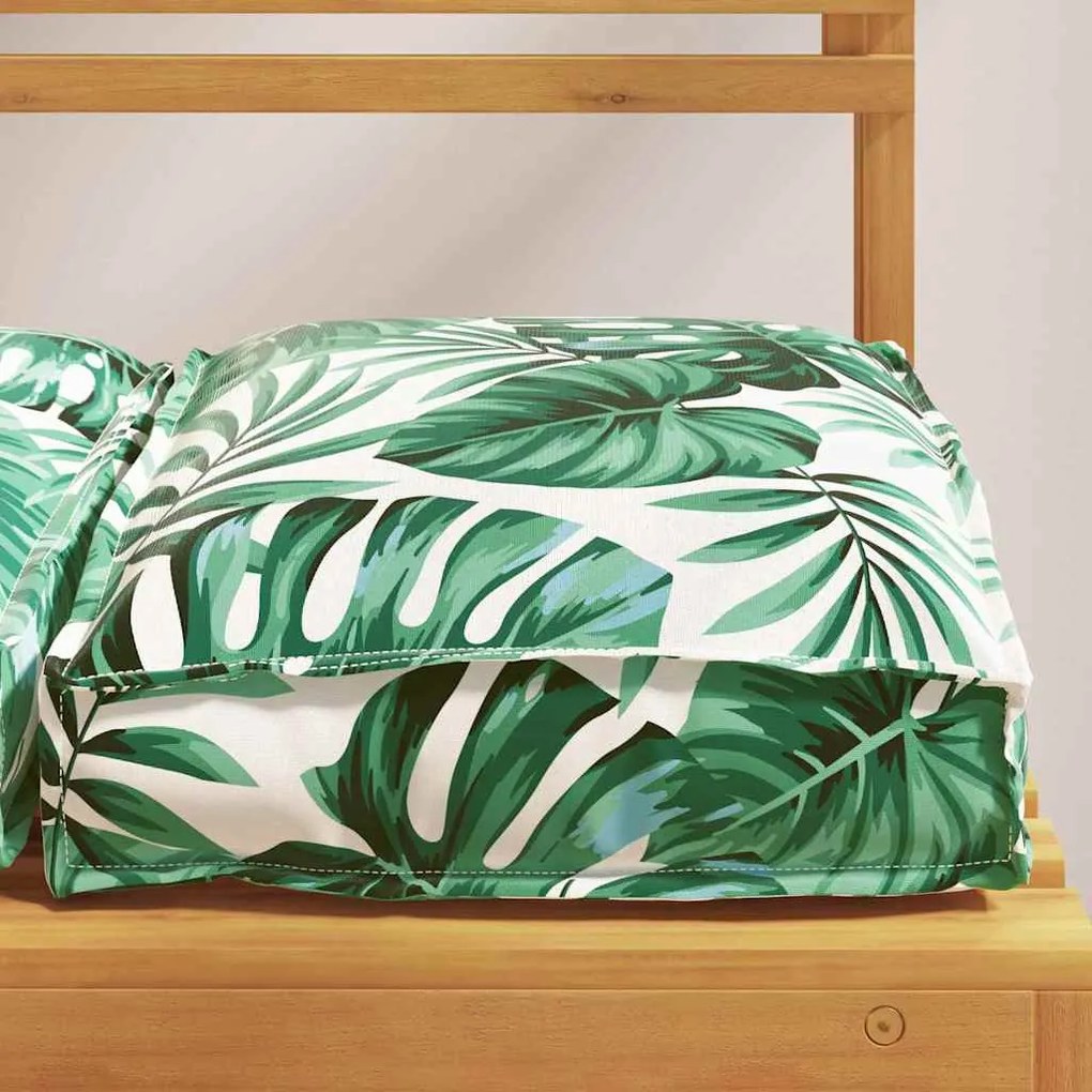 Almofadas de Palete para Assento - 2 Peças com Estampa de Folhas - 40x