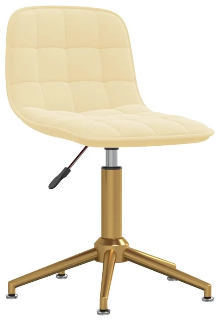 vidaXL Cadeira de escritório veludo cor creme