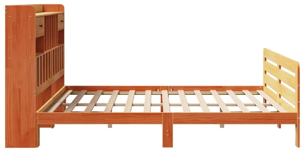 Cama com estante sem colchão 180x200 cm pinho maciço