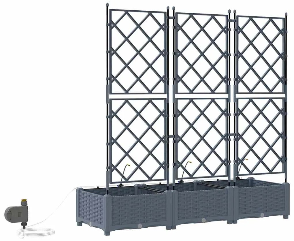 Jardineiras de Jardim 1 pc Cinzento-claro 120 x 40 x 126 cm