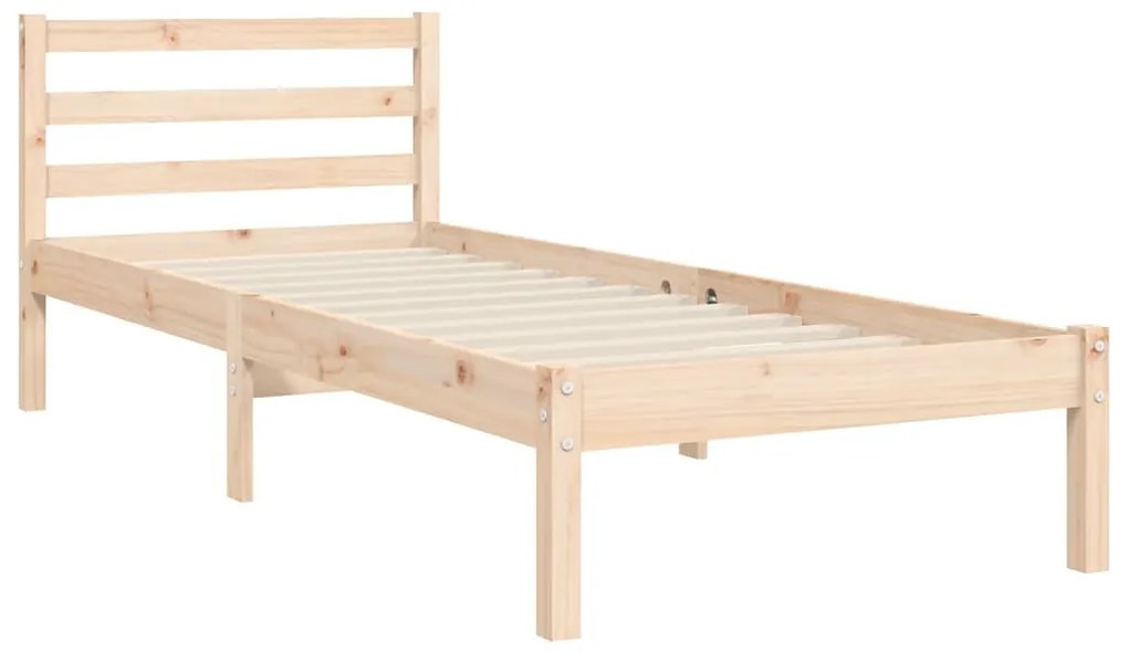 Cama sem colchão 90x200 cm madeira de pinho maciça