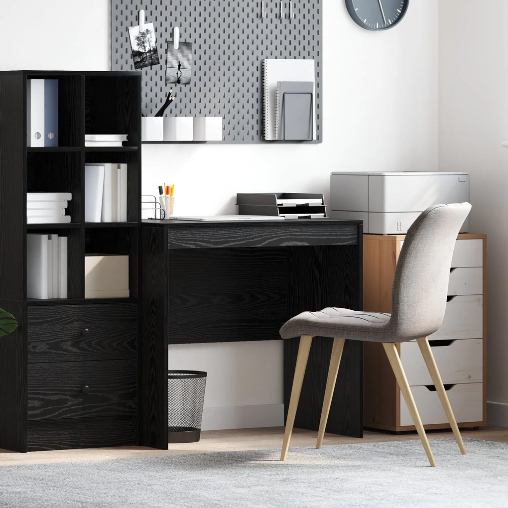 Mesa Carvalho Preto 80x50x76 cm Madeira engenheirada