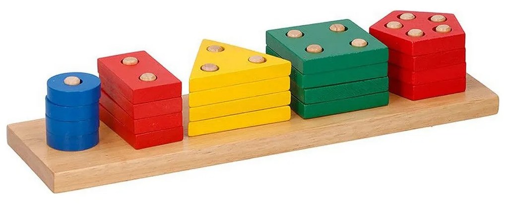 Jogo de Construção com Blocos 20 Peças 1,4 x 8,6 x 31 cm Madeira