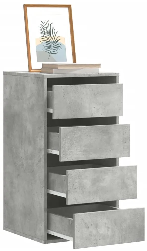 vidaXL Cómoda 40x41x76 cm derivados de madeira cinzento cimento