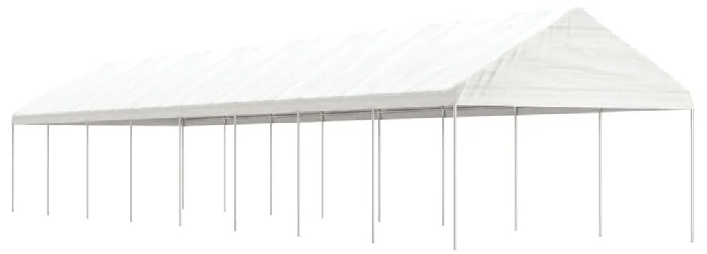 vidaXL Gazebo com telhado 17,84x4,08x3,22 m polietileno branco
