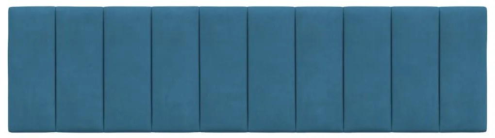 Almofadão de cabeceira 180 cm veludo azul