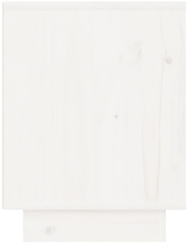 Mesas de cabeceira 2 pcs 40x30x40 cm pinho maciço branco
