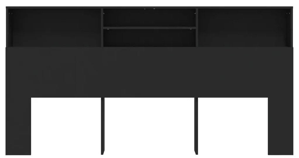 Armário de cabeceira 200x19x103,5 cm preto