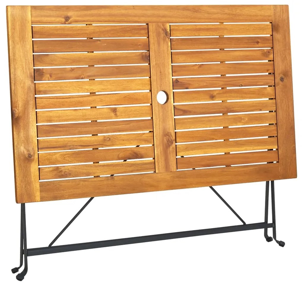 Mesa de jardim dobrável 120x70x74 cm madeira de acácia maciça