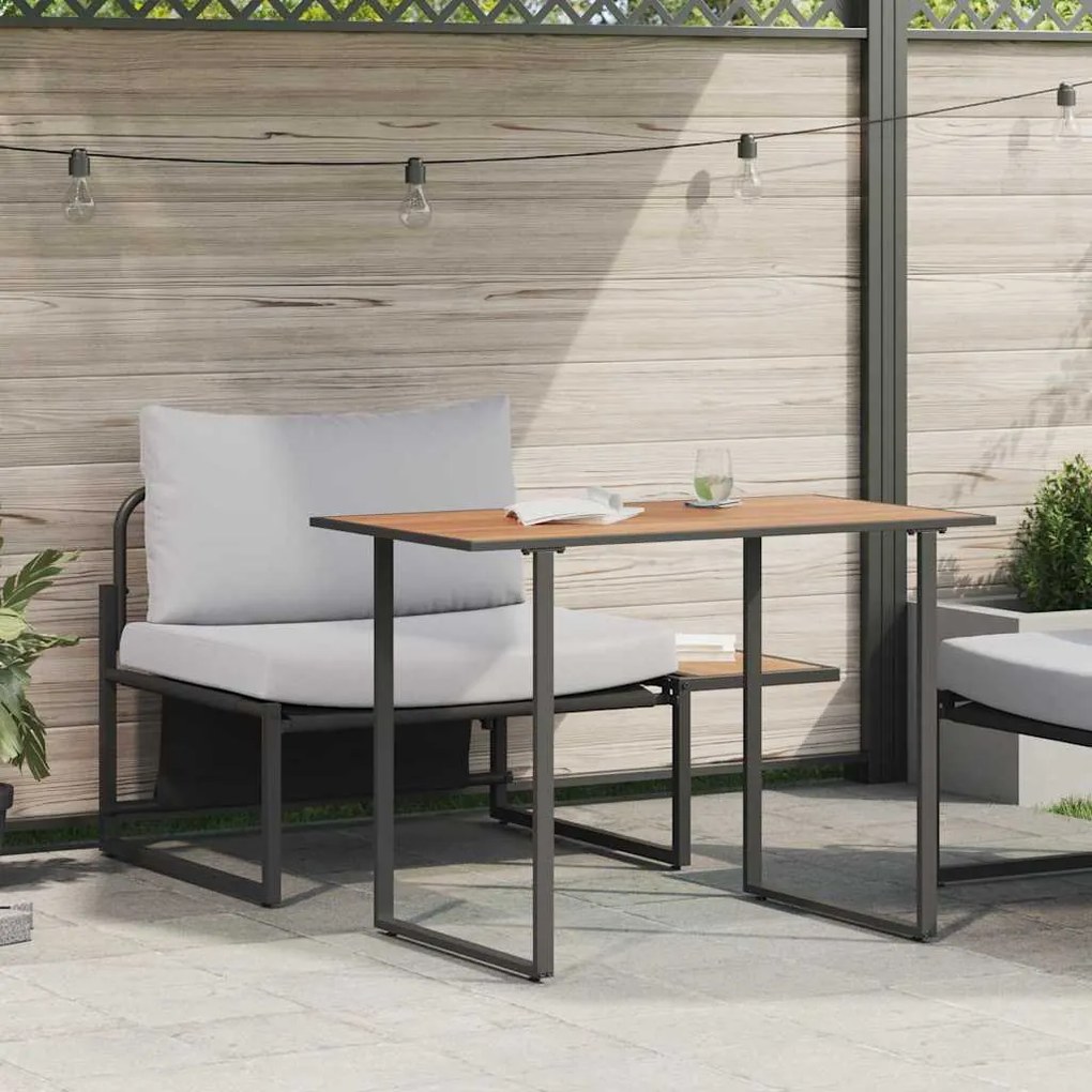 Conjunto de Jantar de Jardim de 2 Peças Cadeira Individual com Almofad