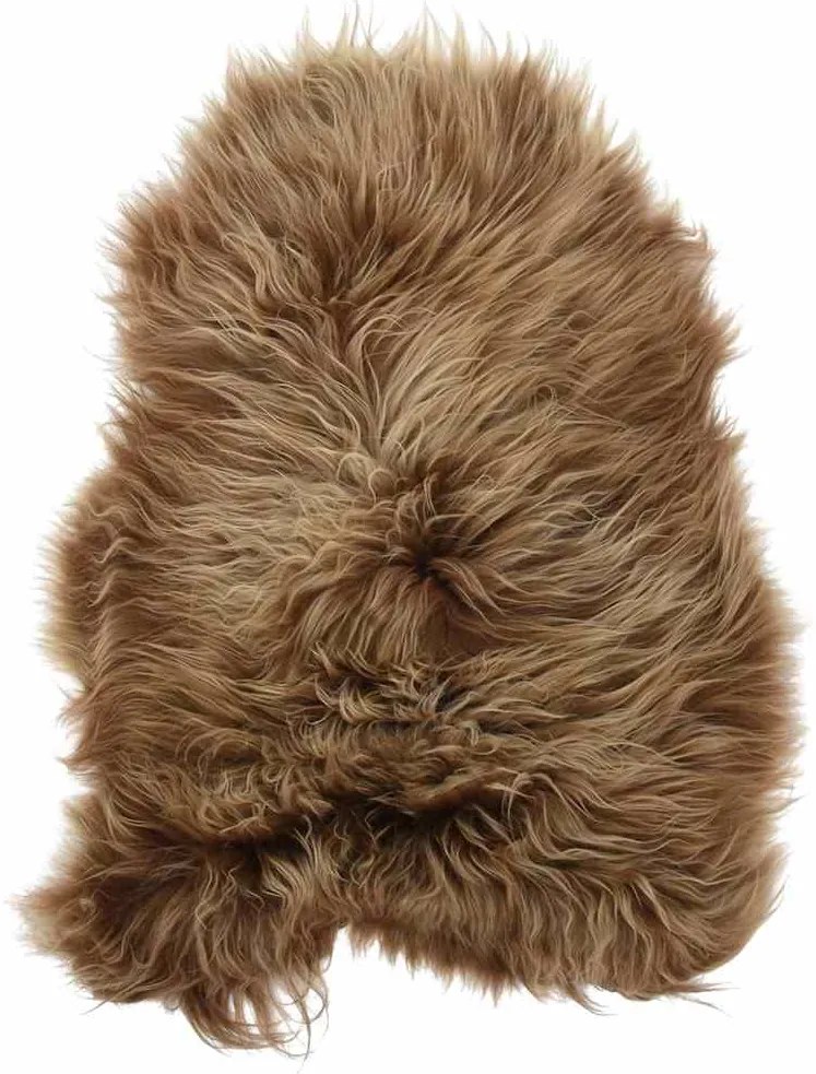 Capa para cadeira pele de ovelha islandesa 70x110 cm castanho