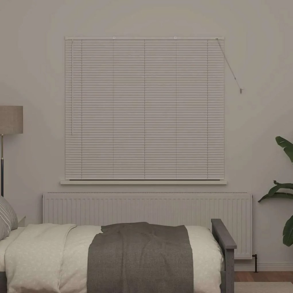 Persiana de Janela com cortinas Outros Manual Branco 80 x 130 cm Alumí