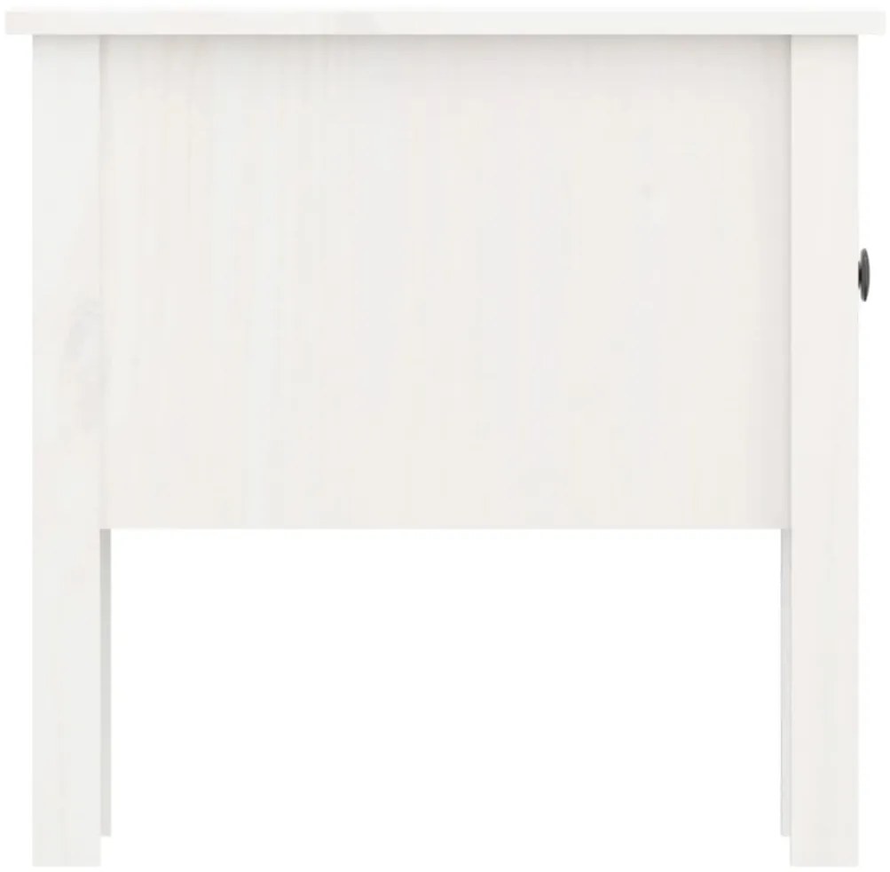 Mesa de apoio 50x50x49 cm pinho maciço Branco