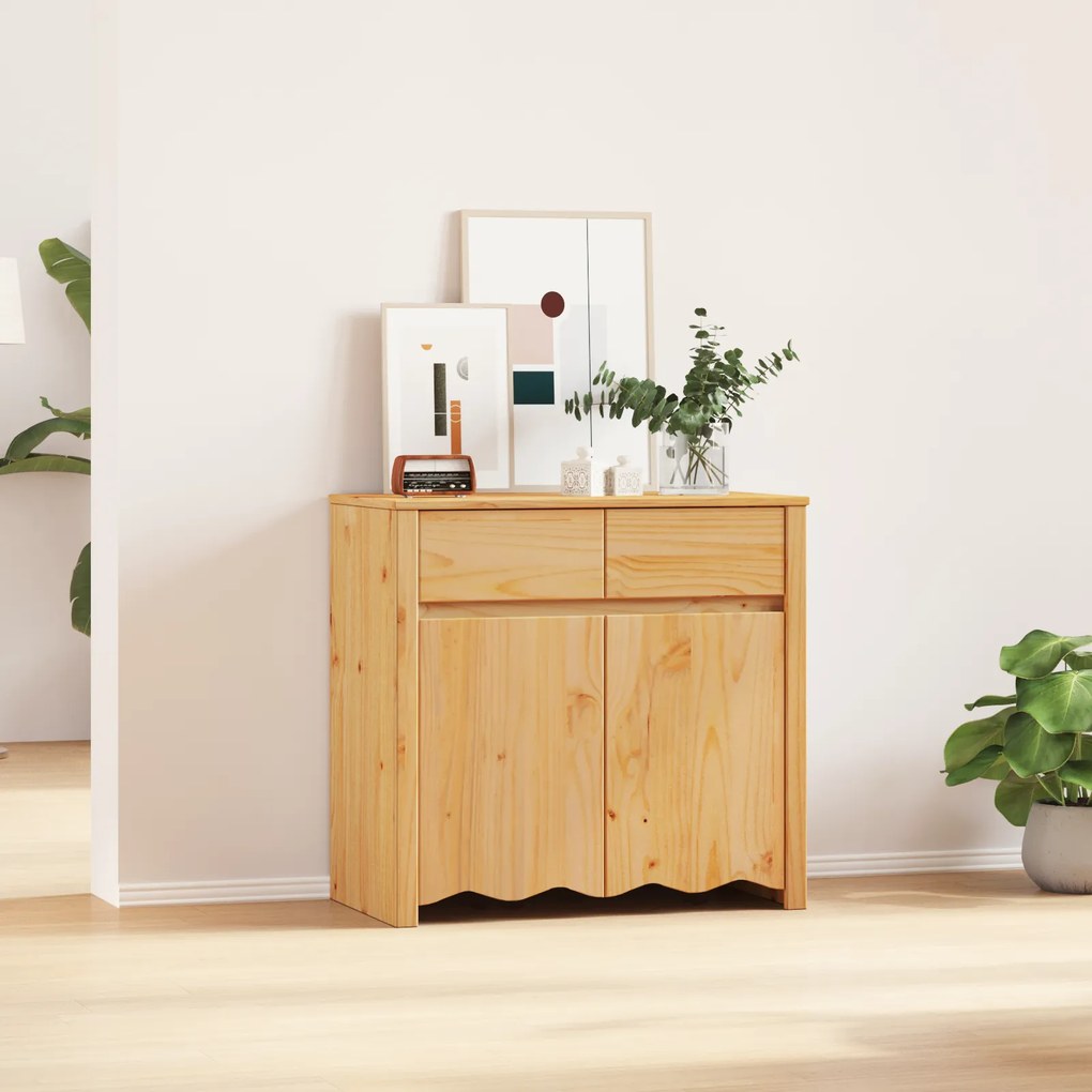 Sideboard vidaXL "DRAMMEN" 79x43x75,5 cm Madeira Sólida de Pinheiro