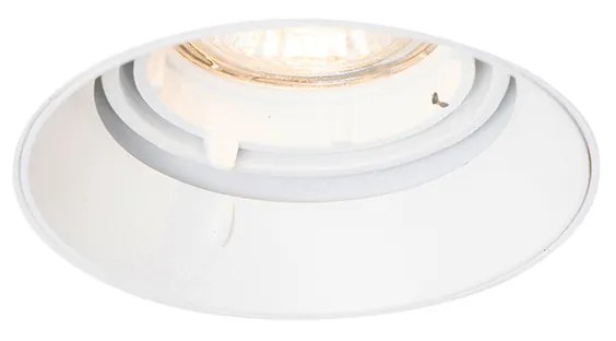 Conjunto de 6 Focos Embutidos Modernos Brancos GU10 Redondos Sem Aro - Oneon