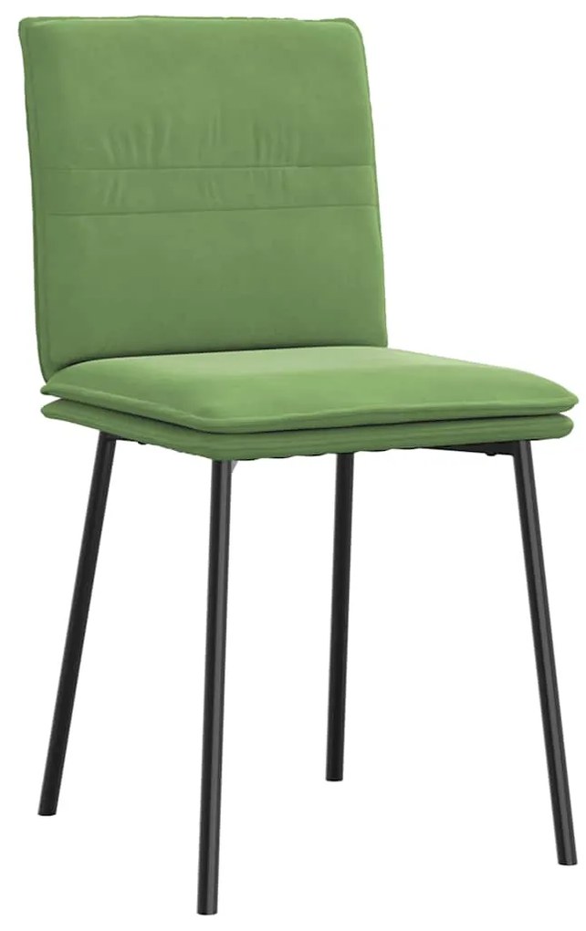 Cadeiras de jantar 2 pcs veludo verde-claro