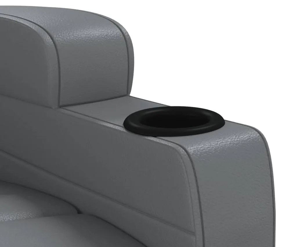 Poltrona reclinável couro artificial antracite