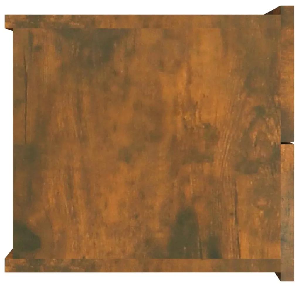 Mesa cabeceira 2pcs 40x30x30cm derivado madeira carvalho fumado