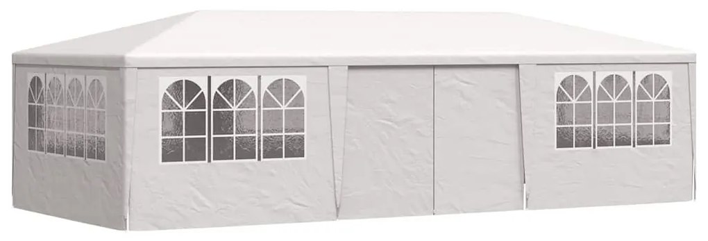 Tenda festas profissional + paredes laterais 4x9m 90g/m² branco