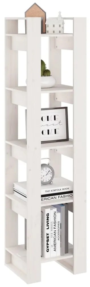 Estante/divisória 41x35x160 cm pinho maciço branco