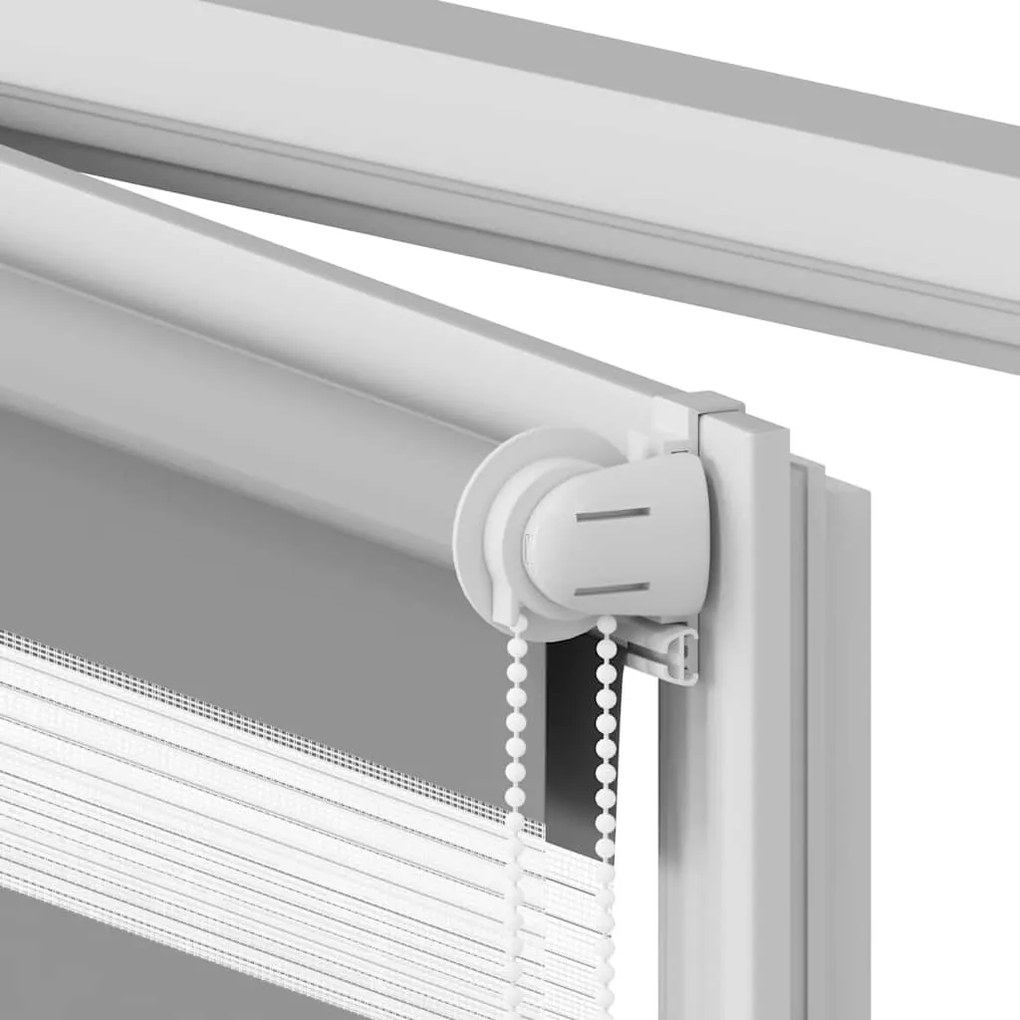 Estore de rolo 60 x 120 cm, linhas de zebra / Cinza