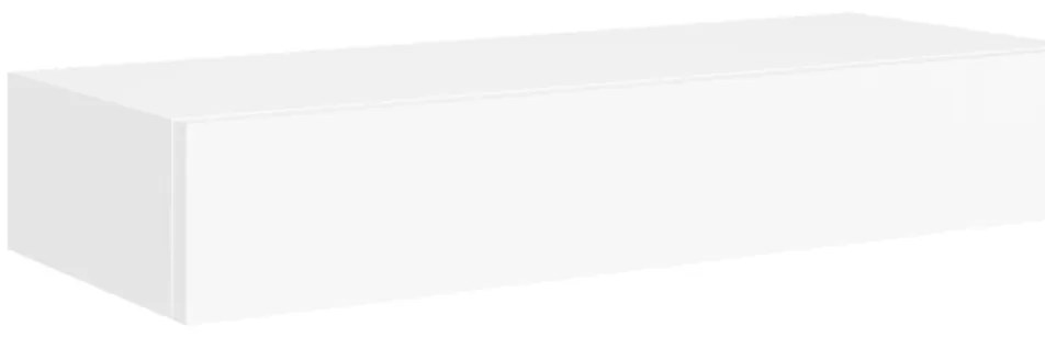 Prateleiras de parede com gavetas 2pcs MDF 60x23,5x10 cm branco