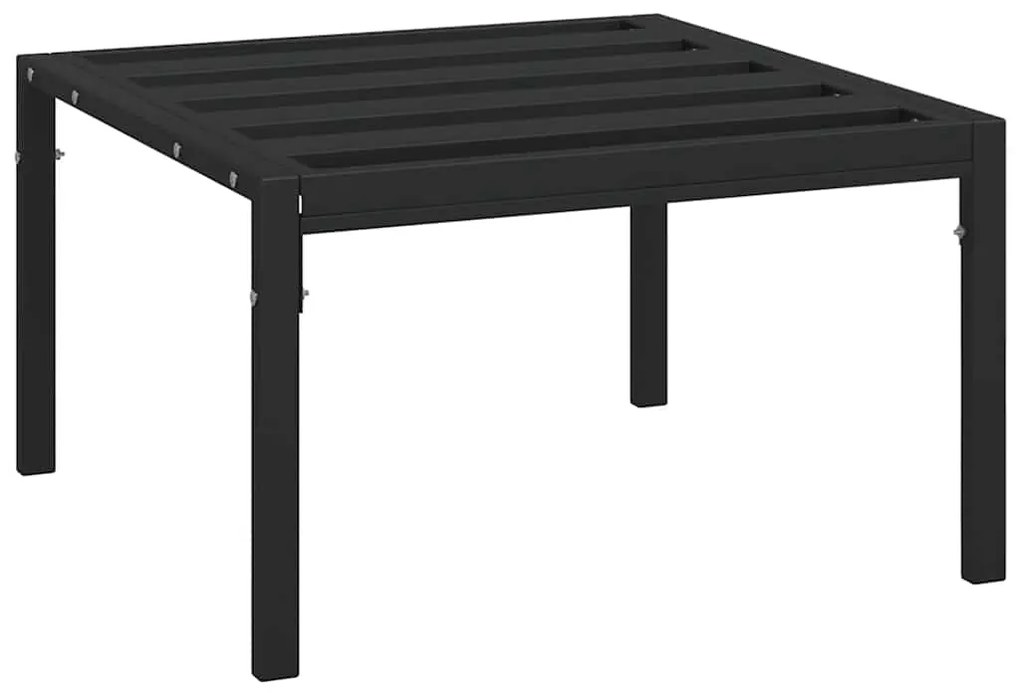 Apoios pés jardim c/ almofadões cor areia 2 pcs 60x60x35 cm aço