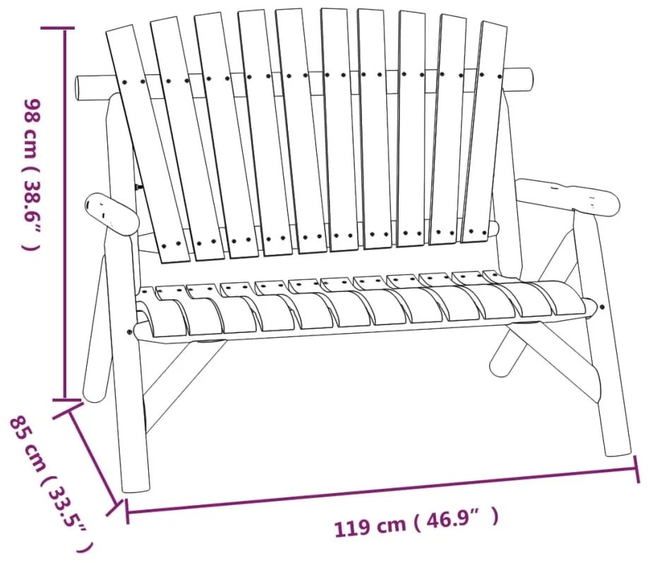 3 pcs conjunto lounge de jardim madeira de abeto maciça