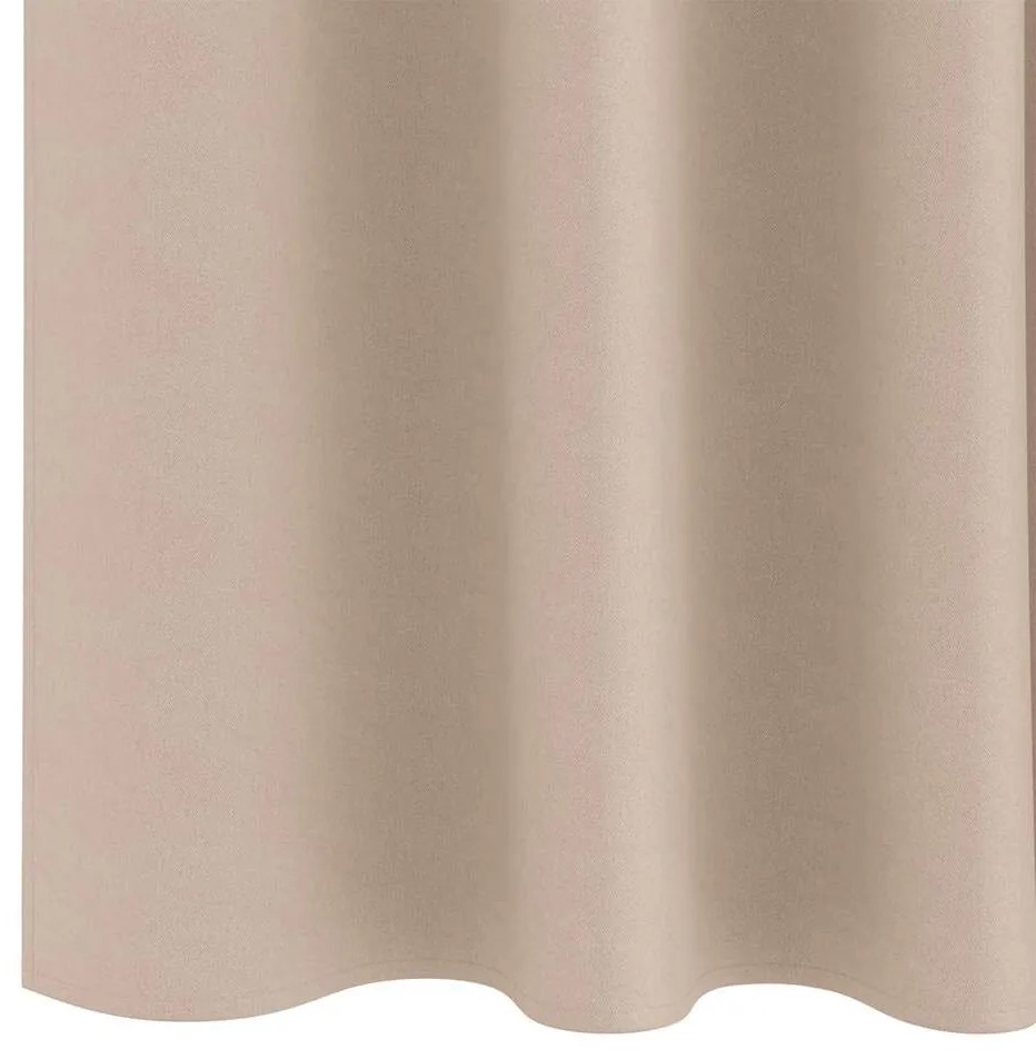 Cortinas 2 pcs Cinzento-acastanhado 260 x 140 cm Poliéster
