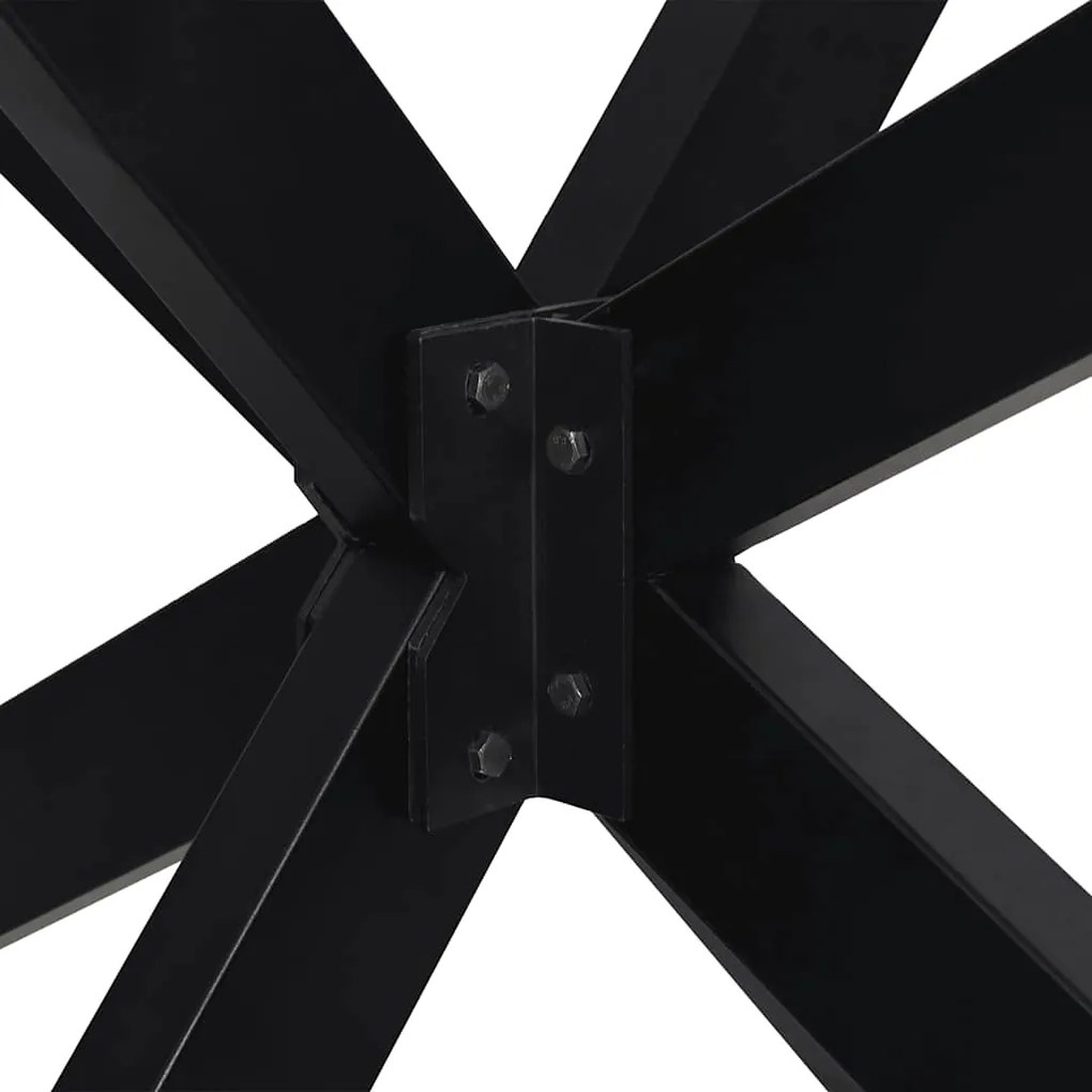 Pé de mesa de jantar em formato de aranha, preto, 120x68x(72-73) cm, a