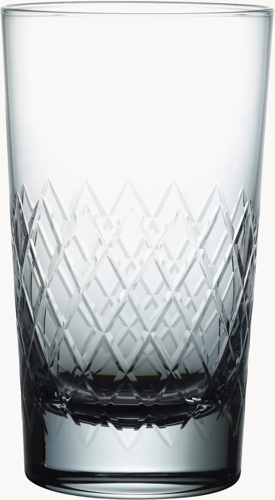 Copos altos em cristal artesanal Lattice, conjunto de 4