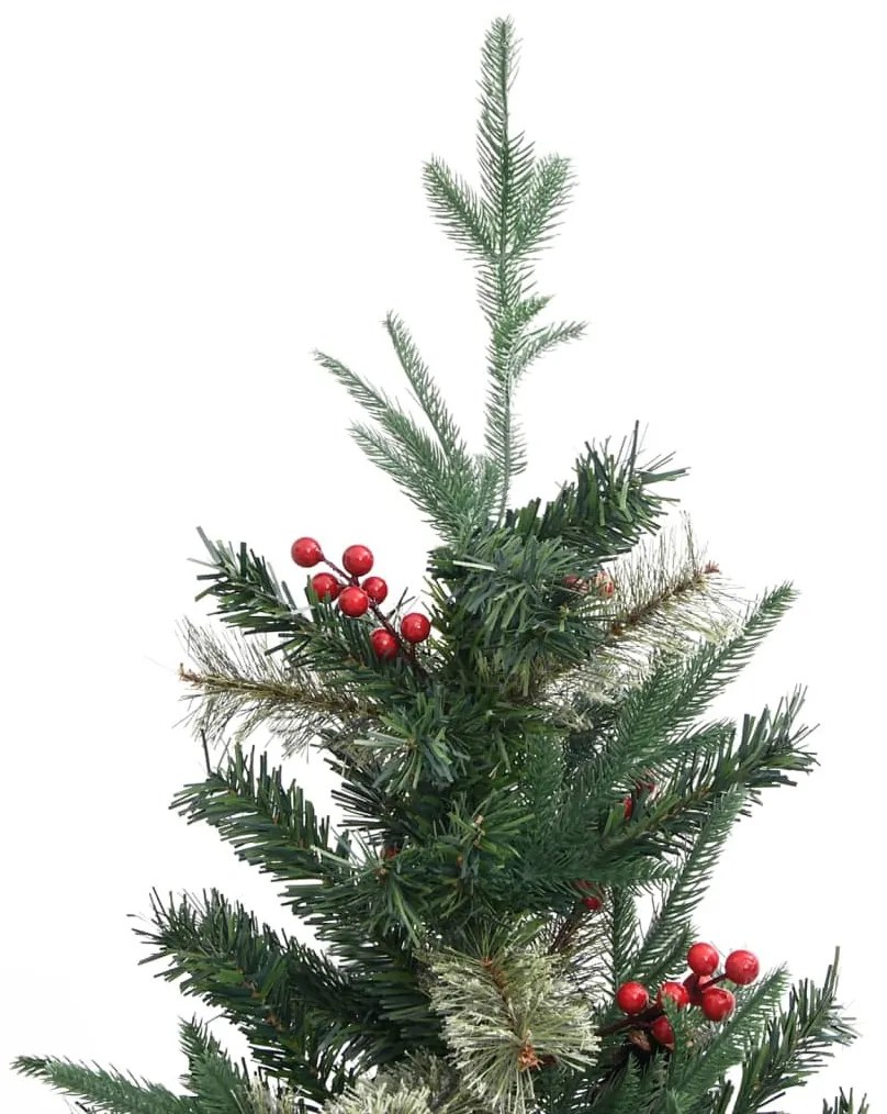 Árvore de Natal com pinhas 150 cm PCV e PE verde