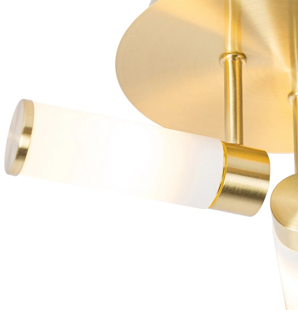 Candeeiro de teto moderno para casa de banho em latão 3 luzes IP44 - Bath Moderno