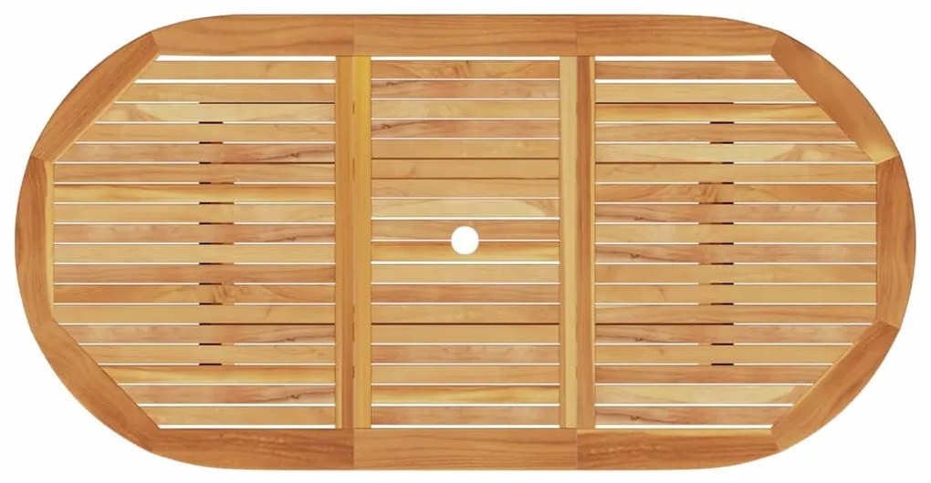 Conjunto de Jantar de Jardim 7 pcs Madeira Largo Madeira Sólida