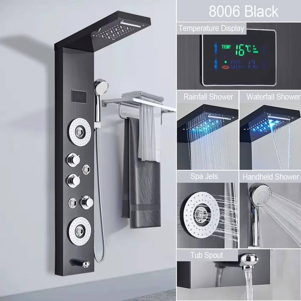 Coluna de Chuveiro de Hidromassagem Verona – Com Display Digital, Torn