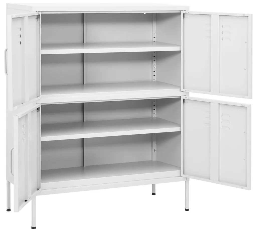 Armário de arrumação aço 80x35x101,5 cm branco