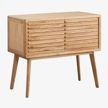Conjunto De Móvel De Casa De Banho 90x45 Cm Em Madeira Deleyna Madeira Natural & Sem Lavatório & Sem Espelho & Sem Torneira - Sklum