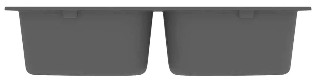 Pia de Cozinha Cinza 760x480x184 mm Granito