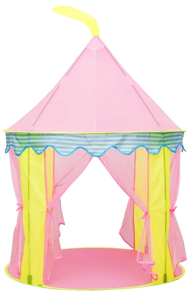 Tenda de brincar infantil com 250 bolas 100x100x127 cm rosa