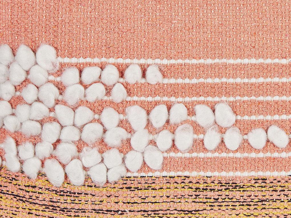 Almofada decorativa em algodão laranja 45 x 45 cm DEUTZIA Beliani