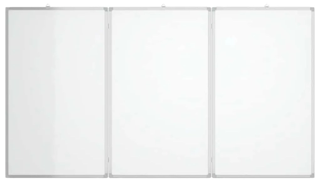 Quadro branco magnético dobrável 150x80x1,7 cm alumínio