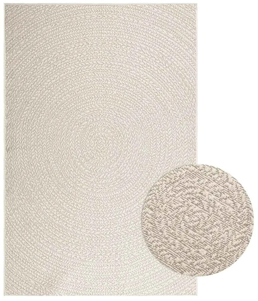 vidaXL Tapete ZIZUR creme 140x200cm aspeto de juta interior e exterior