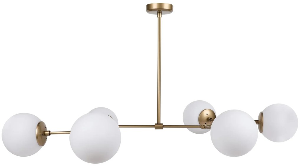 Candeeiro de Teto Damar – Amarelo e Branco – 100 x 58 cm